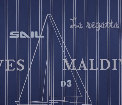 Dutch Wallcoverings Vliesbehang maritiem - blauw