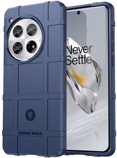 MobyDefend Hoesje - Geschikt voor OnePlus 12 - Rugged Shield TPU Backcover - Blauw