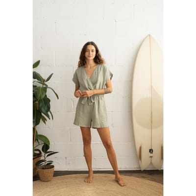 TWOTHIRDS Fiscal Overalls Desert Sage Green Maat: M | Playsuits Outlet | Dames | Groen