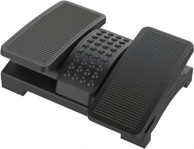 AHD® Voetensteun - Voetensteun Bureau - Voetensteun Vliegtuig - Zwart - 43cm x 32cm x 11cm
