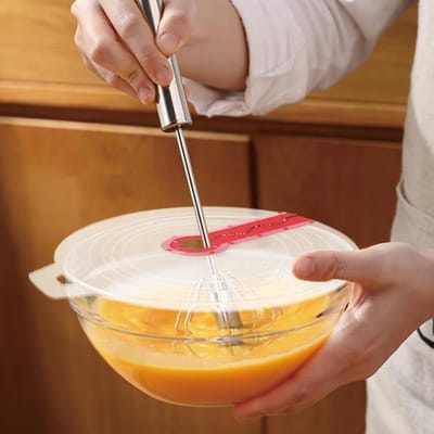 Jhubersproducts - 31 cm anti-spat komafdekking - plastic spatscherm - ideaal voor eieren en sauzen - vaatwasserbestendig - veilig in de magnetron - ge