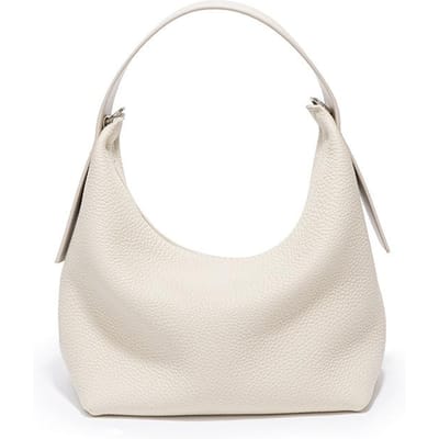 Mevr. Tote Bag Eenvoudige Schoudertas Bovenlaag Koeienhuid Handtas Casual Leren Tas Mode Crossbody Tas 21*14*21cm white