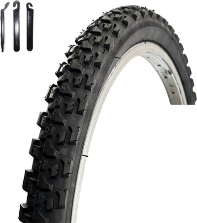 Fietsband VEE - Banden V114 - Fietsen Onderhoud - Inclusief Bandenlichters - 24 x 1.75 - Zwart