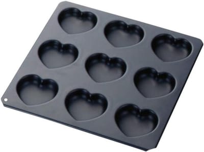Hart Vorm - Bakvorm - Taarten Decoreren - Ovenbestendig - 25 x 24 cm - Zwart