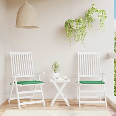 vidaXL - Tuinstoelkussens - 2 - st - 40x40x3 - cm - oxford - stof - groen