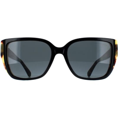 Michael Kors MK2199 Acadia 395087 bi layer zwart amber schildpad donkergrijs zonnebril