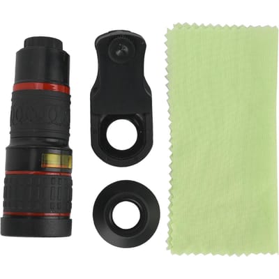 20X Telelens met Lange Brandpuntsafstand en Zoom met Clip voor Smartphone Tablet PC Zwart beige
