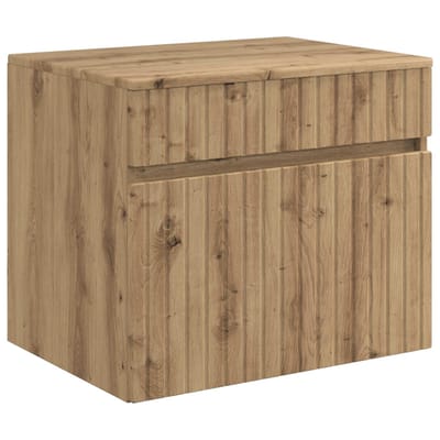 vidaXL - Wandgemonteerde - Badkamerkast - Artisanaal - eiken - 59 - x - 44,5 - x - 50 - cm