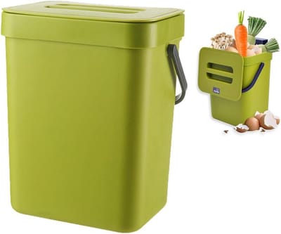 Vuilnisemmer Keuken - Afvalbakje Compost - Afval Scheiden - Geurdicht Deksel - 3 Liter - Wit