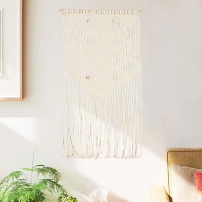 vidaXL - Wandhanger - macramé - 40x80 - cm - katoen