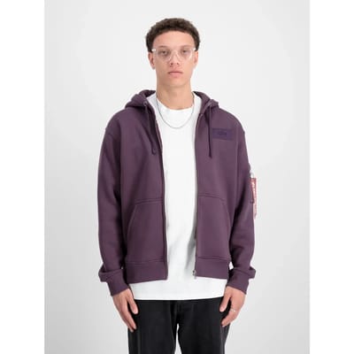 Geprinte hoodie met rits aan de achterkant Alpha Industries