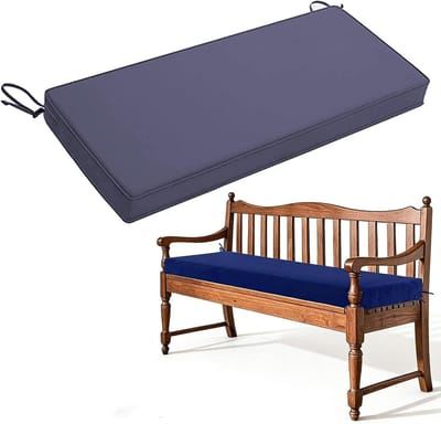 Bankkussen Waterdicht - Tuin Zitmat - Buiten Zitten - Hoge Dichtheid Schuim - 83x20x2 Inch - Navy Blue