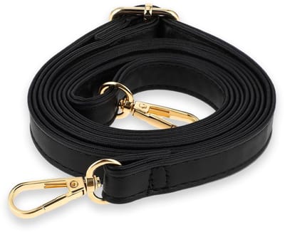 Dailygoods- Schouderriem Verstelbaar 85-150 cm - Lederen Tasriem - Draagriem voor Handtas - Zwarte PU-leren Schouderband - Robuuste Hardware - Comfortabele Breedte 1,5 cm