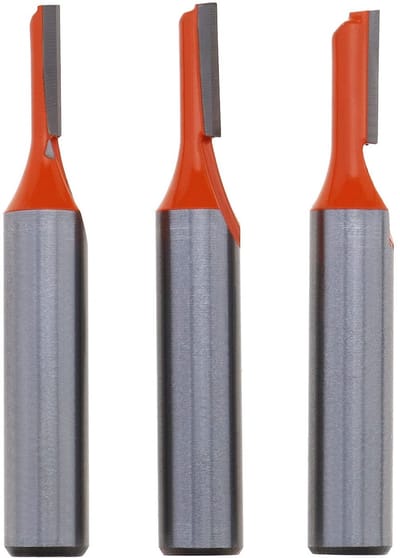 Dailygoody - 3 Sleufsnijders Set - Router Bits Houtbewerking - Koolstofstaal - 8mm Schacht - Snijden 3mm/4mm/5mm - Voor Precisiewerk - Hout Frezen