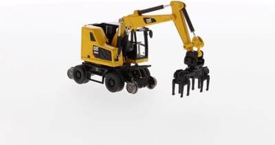 Cat M323F WHEX - Mobiele kraan voor werkzaamheden op het spoor - 1:87 - Diecast Masters - HO Series