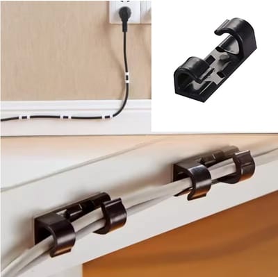 Kabelclips - Kabelgeleiders - Kabelhouders - Zwart - 20 stuks - 3CM lang - Zelfklevend - CHPN