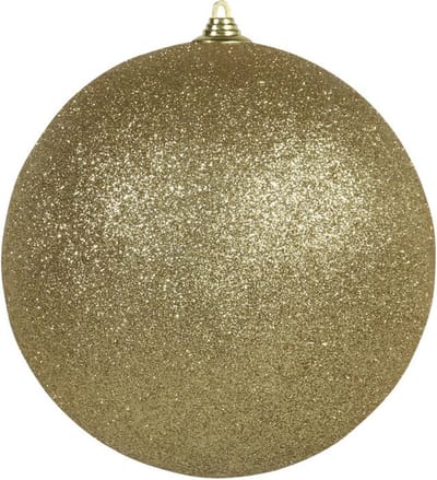 Othmar Decorations Kerstbal - groot - goud - D18 cm - kunststof - glitter afwerking - kerstversiering