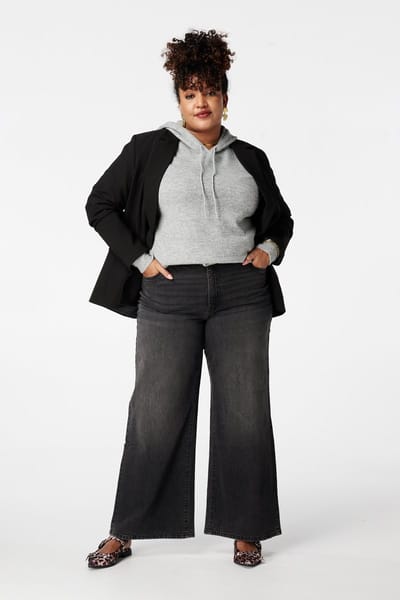 MS Mode Jeans Wide leg jeans met hoge taille