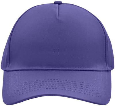 5 panel baseball pet paars
