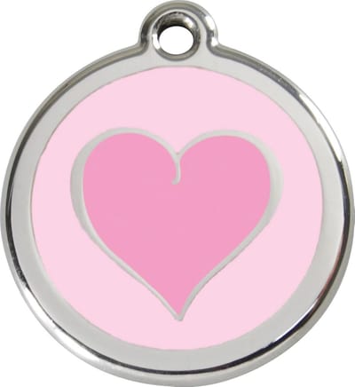 Red Dingo Hondenpenning 38 mm hart roze-roze