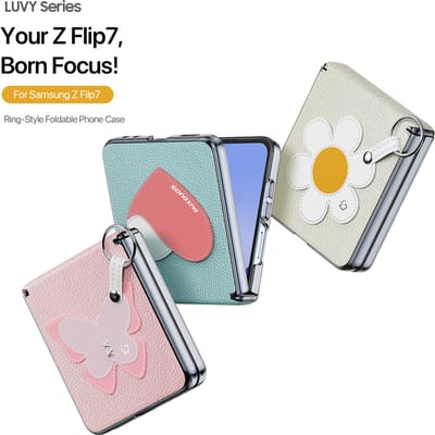 DUX DUCIS Ultradunne lederen flip-hoes voor Samsung Galaxy Z Flip7 FE Flip6 met schokbestendig volledige lichaamsbescherming en draagkoordontwerp Teal