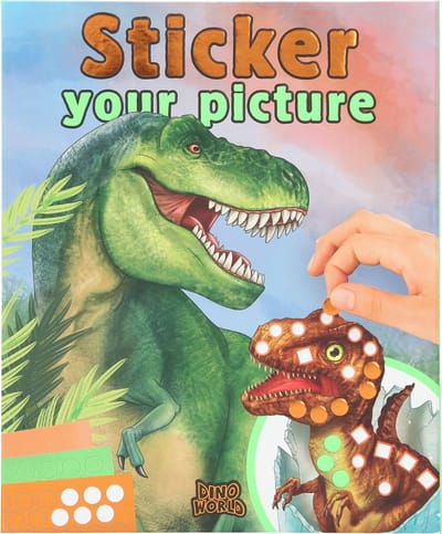 Dino World Sticker Your Picture Educatieve boeken (spelletjes en raadsels)