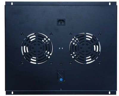 DSIT Fan-pakket met 2 ventilatoren en thermostaat geschikt voor 600mm diepe staande serverkasten - serverbehuizing - serverrack