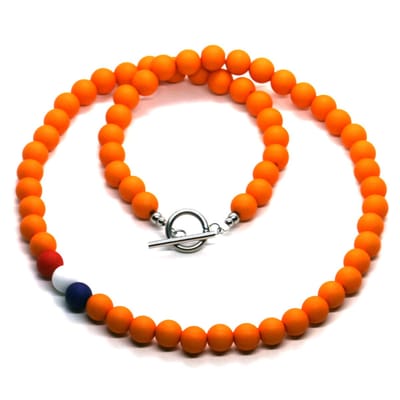 IbizaMen - Heren - ketting - Oranje - Nederlands elftal - WK 2026 - Koningsdag - 8mm - 50cm