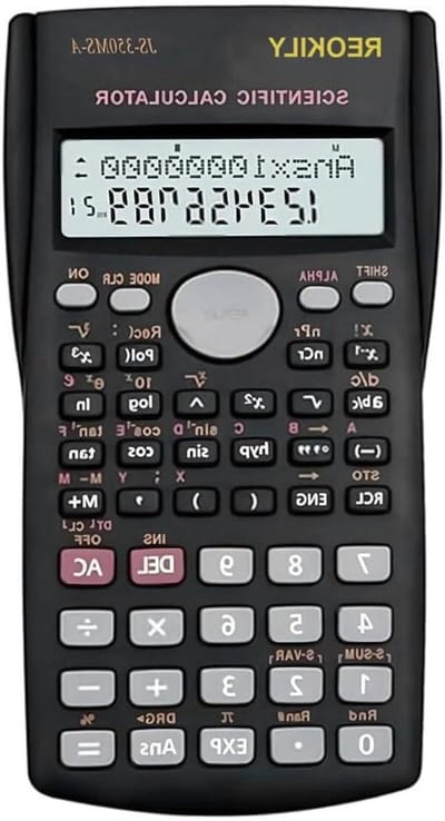 Wetenschappelijke Rekenmachine - School Rekenmachine - Complexe Berekeningen - 2-Regelig Display - 240 Functies - Zwart