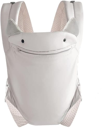 Draagzak-draagdoek-draagzak baby-Draagzak voor pasgeborenen tot peuters - Ergonomische draagzak - Verstelbare, ademende katoenen draagzak - Babyrugzak - Wit - 47x12cm