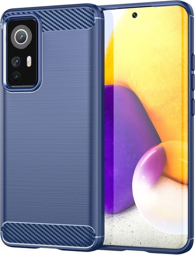 Coverup Hoesje - Geschikt voor Xiaomi 12 / 12X Hoesje - Coverup Armor Brushed TPU Back Cover - Blauw
