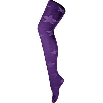Sock Snob Dames80 denier ondoorzichtig patroon panty's - Star Imperial Purple