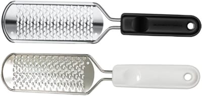 Voetvijlen Set - Huid Verwijderaars - Voetverzorging Thuis - Roestvrij Staal - 2 Stuks - Zilver