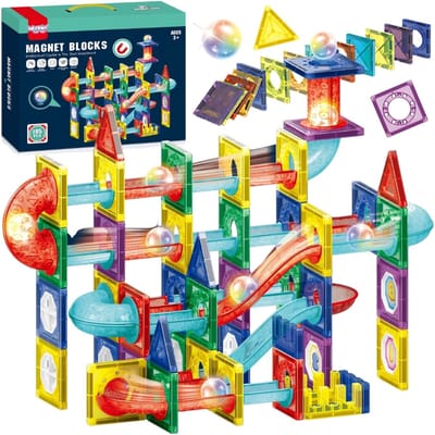 Woopie Magnetische Constructieblokken 3D Educatieve Set Ball Track 105st. - UNI