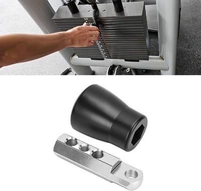 Kabelstopper Uiteinde - Fitness Onderdeel - Thuisgymnastiek Onderhoud - Kunststof Staal Constructie - 468 x 695 Mm - Zwart