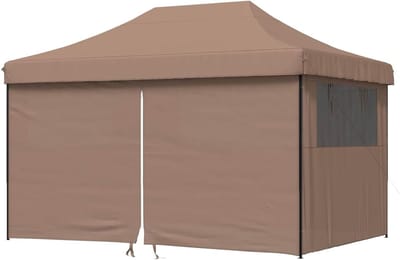 Pop-up Tuintent - Paviljoentent Partytent - Feestelijke Bijeenkomsten - Snelle Pop-up Opbouw - 292 x 440 x 315 cm - Bruin