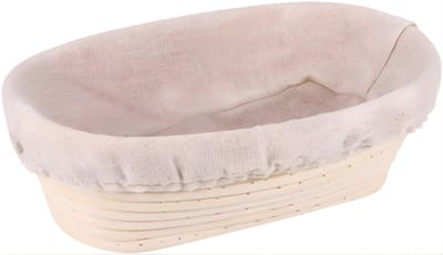 KAD® Rijsmand - Rijsmandje Broodbakken - Banneton - Rijsmandje Ovaal - Beige - 35cm x 14cm x 7cm