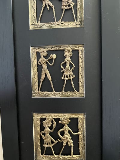 Chaque Decor Wall Art Warli Brass Figurine
