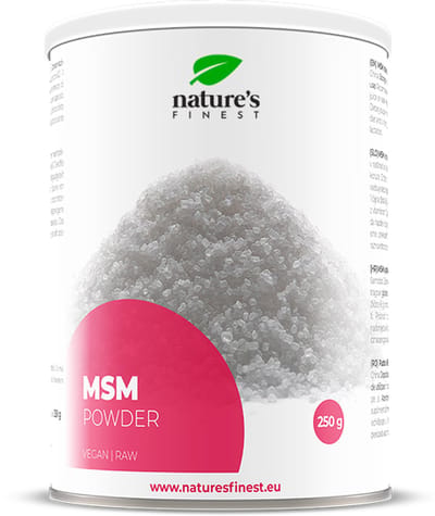 Nature's Finest MSM poeder 250g - Organische zwavel voor gezonde huid, haar en nagels - Natuurlijk beauty mineraal - Ondersteunt bindweefsel en gewrichten - Ideaal voor voedingssupplementen en zelfgemaakte cosmetica