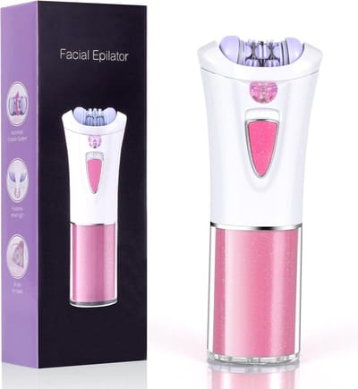 Draadloze Elektrische Gezichtsepilator met LED Licht – Mini Epilator voor Gezicht en Lichaam