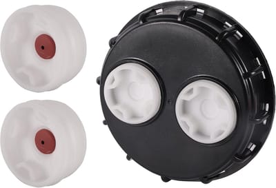 Famanu - IBC tankdeksel 163 mm met ventilatieopening reservekap zwart