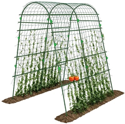ECTEATOY® Klimrek voor Planten Metaal Roestvrij - Plantensteun voor Groenten, Tomaten & Bloemen - Tuin Trellis Spalier - 144 x 167 x 206 cm