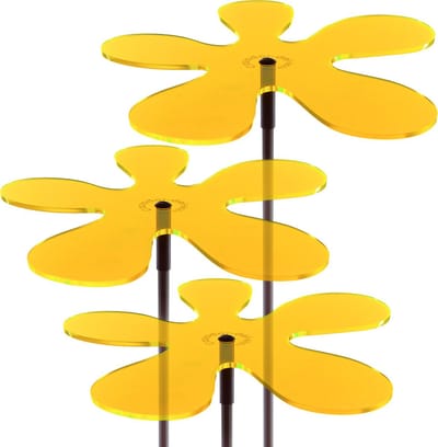 Cazador Del Sol Zonnevangers Lotta - tuin decoratie voor buiten - Ø200mm x 120cm Geel Set3