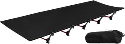 Opvouwbaar Slaapbed - Kampeerbed Ligbed - Outdoor Rusten - Lichtgewicht Stevig - 192 x 65 x 16 cm - Zwart
