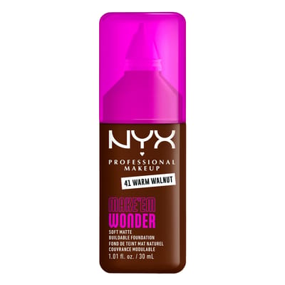 NYX Professional Make Up Make 'EM Wonder Foundation - Zachte matte finish - Met huidverzorgende hyaluronzuur - Warm Walnut