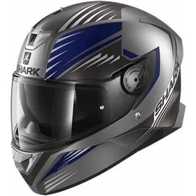SHARK SKWAL 2.2 HALLDER Motorhelm integraalhelm Mat Antraciet blauw Antraciet - Maat S