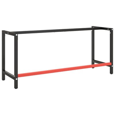 vidaXL - Werkbankframe - 180x57x79 - cm - metaal - matzwart - en - matrood