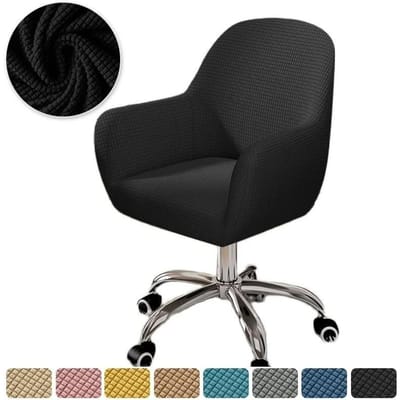 Massief Elastisch Draaistoelhoes Eetkamer Spandex Hoge Schuine Armstoelhoezen Bureaustoel Slipcover Koffiebar Make-up