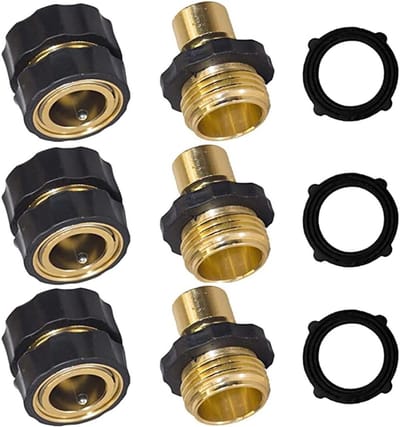Allecto Plus - Tuinslang Koppelstukken 3/4 inch - 6 Set - Mannelijke en Vrouwelijke Snelkoppelingen - Tuinslang Fittingen