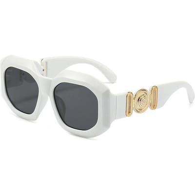 Lunettes de soleil carrées vintage à la mode UV400 Lunettes de soleil rectangulaires rétro pour femmes hommes Design de marque Oculus Gafas as picture